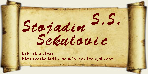 Stojadin Sekulović vizit kartica